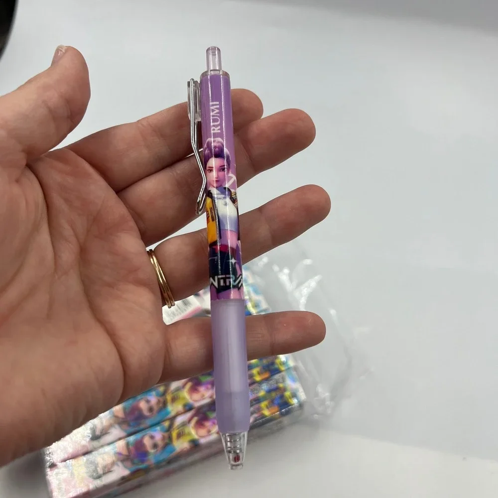 12 Pack Demon Hunter No. 6085 Blind Box Gel Pens 0.5mm Anime Girl Designs Black